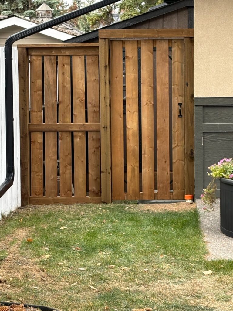 New fence and gate, Willow Park